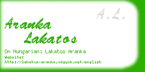 aranka lakatos business card
